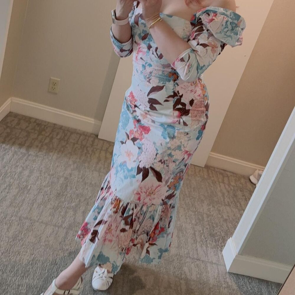 Cara Cara Japanese Floral Print Midi Dress - Picture 7 of 7